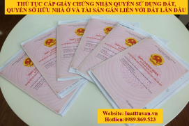 Thủ tục cấp giấy chứng nhận quyền sử dụng đất, quyền sở hữu nhà ở và tài sản gắn liền với đất lần đầu