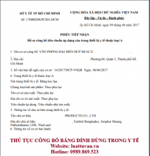 Thủ tục công bố băng dính dùng trong y tế