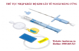 Thủ tục nhập khẩu bộ kim gây tê ngoài màng cứng