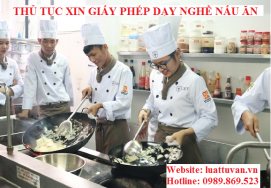 Thủ tục xin giấy phép dạy nghề nấu ăn