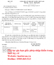 Thủ tục gia hạn giấy phép nhập khẩu trang thiết bị y tế