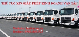 Thủ tục xin giấy phép kinh doanh vận tải