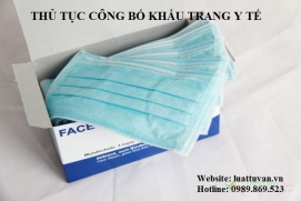 Thủ tục xin giấy phép công bố khẩu trang y tế