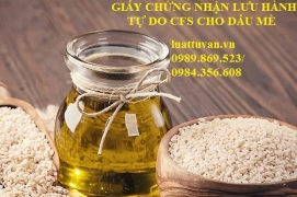 Giấy chứng nhận lưu hành tự do CFS cho Dầu mè