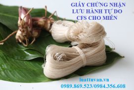 Giấy chứng nhận lưu hành tự do CFS cho Miến