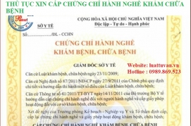 Thủ tục xin cấp chứng chỉ hành nghề khám chữa bệnh