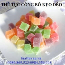 Thủ tục công bố kẹo dẻo