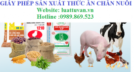 Giấy phép sản xuất thức ăn chăn nuôi