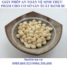 Giấy phép an toàn vệ sinh thực phẩm cho cơ sở sản xuất bánh bi