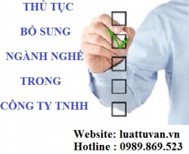 Thủ tục bổ sung ngành nghề trong công ty trách nhiệm hữu hạn