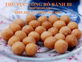 Thủ tục công bố bánh bi