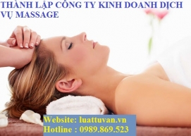 Thành lập công ty kinh doanh dịch vụ massage