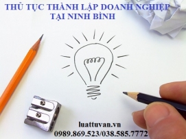 Thủ tục thành lập doanh nghiệp tại Ninh Bình