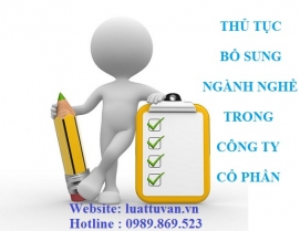 Thủ tục bổ sung ngành nghề trong công ty cổ phần