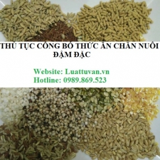 Thủ tục công bố thức ăn chăn nuôi đậm đặc