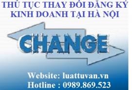 Thủ tục thay đổi đăng ký kinh doanh tại Hà Nội