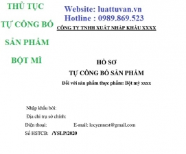 Thủ tục tự công bố sản phẩm bột mì