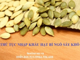 Thủ tục nhập khẩu hạt bí ngô sấy khô