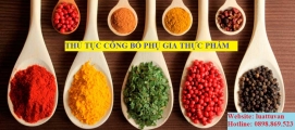 Thủ tục công bố phụ gia thực  phẩm