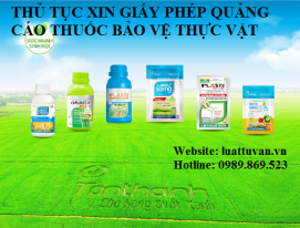 Thủ tục xin giấy phép quảng cáo thuốc bảo vệ thực vật