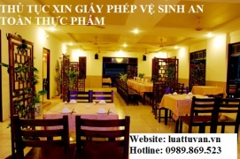 Giấy phép an toàn vệ sinh thực phẩm cho nhà hàng ăn uống