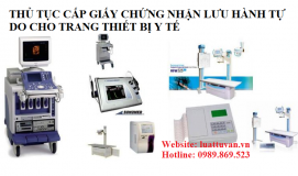 Giấy chứng nhận lưu hành tự do CFS cho trang thiết bị y tế