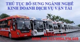 Thủ tục bổ sung ngành nghề kinh doanh vận tải