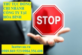 Thủ tục đóng chi nhánh công ty tại Hòa Bình