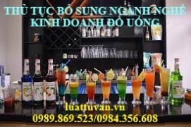 Thủ tục bổ sung ngành nghề kinh doanh đồ uống