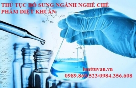 Thủ tục bổ sung ngành nghề sản xuất chế phẩm diệt khuẩn