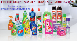 Thủ tục bổ sung ngành nghề sản xuất nước tẩy rửa