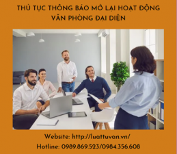 Thủ tục thông báo mở lại hoạt động của văn phòng đại diện tại Ninh Bình