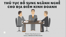 Thủ tục bổ sung ngành nghề cho địa điểm kinh doanh tại Ninh Bình