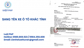 Sang tên xe ô tô khác tỉnh
