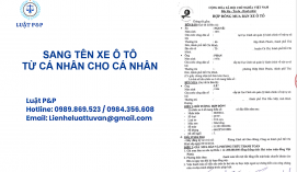 Sang tên xe ô tô từ cá nhân cho cá nhân