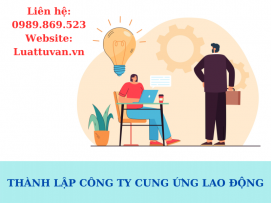 Thành lập công ty cung ứng lao động