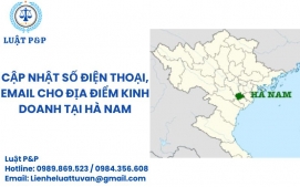 Cập nhật số điện thoại, email cho địa điểm kinh doanh tại Hà Nam