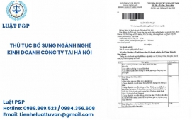 Thủ tục bổ sung ngành nghề kinh doanh công ty tại Hà Nội