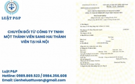 Chuyển đổi từ công ty TNHH một thành viên sang hai thành viên tại Hà Nội