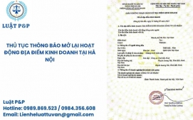 Thủ tục thông báo mở lại hoạt động địa điểm kinh doanh tại Hà Nội