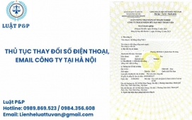 Thủ tục thay đổi số điện thoại, email công ty tại Hà Nội