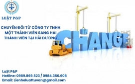 Chuyển đổi từ công ty TNHH một thành viên sang hai thành viên tại Hải Dương