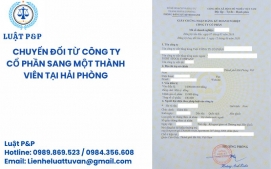 Chuyển đổi từ công ty cổ phần sang một thành viên tại Hải Phòng