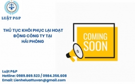 Thủ tục khôi phục lại hoạt động công ty tại Hải Phòng