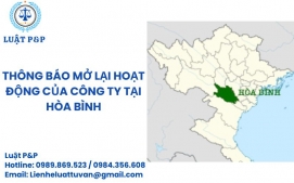 Thông báo mở lại hoạt động của công ty tại Hòa Bình