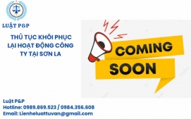 Thủ tục khôi phục lại hoạt động công ty tại Sơn La