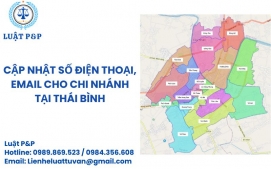 Cập nhật số điện thoại, email cho chi nhánh tại Thái Bình