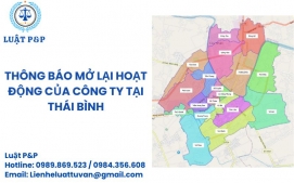 Thông báo mở lại hoạt động của công ty tại Thái Bình