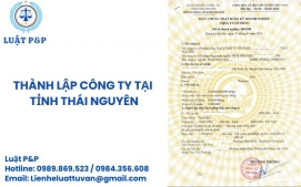 Thành lập công ty tại tỉnh Thái Nguyên