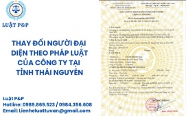 Thay đổi người đại diện theo pháp luật của công ty tại tỉnh Thái Nguyên